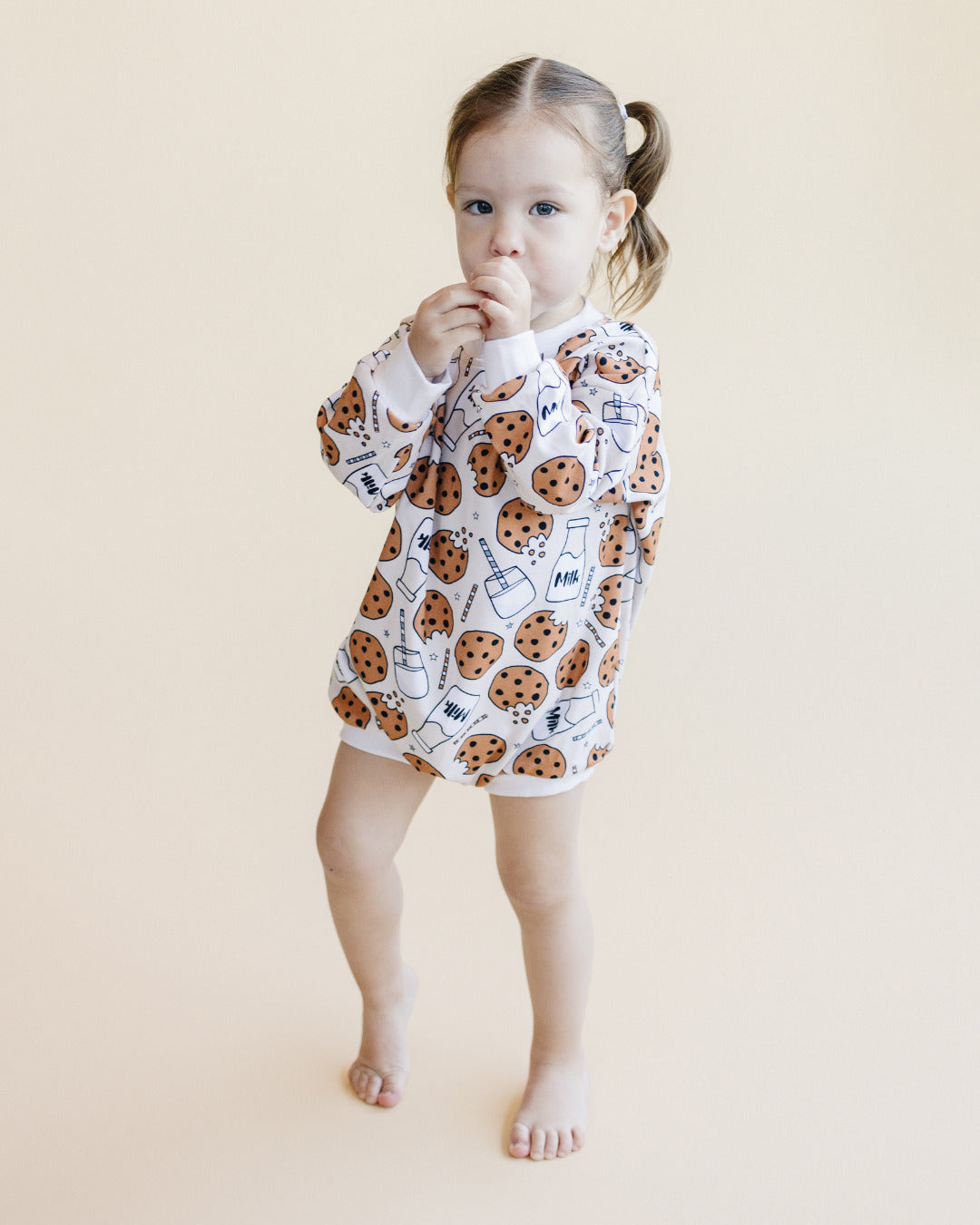 Bubble Romper | Milk & Cookies - HoneyBug