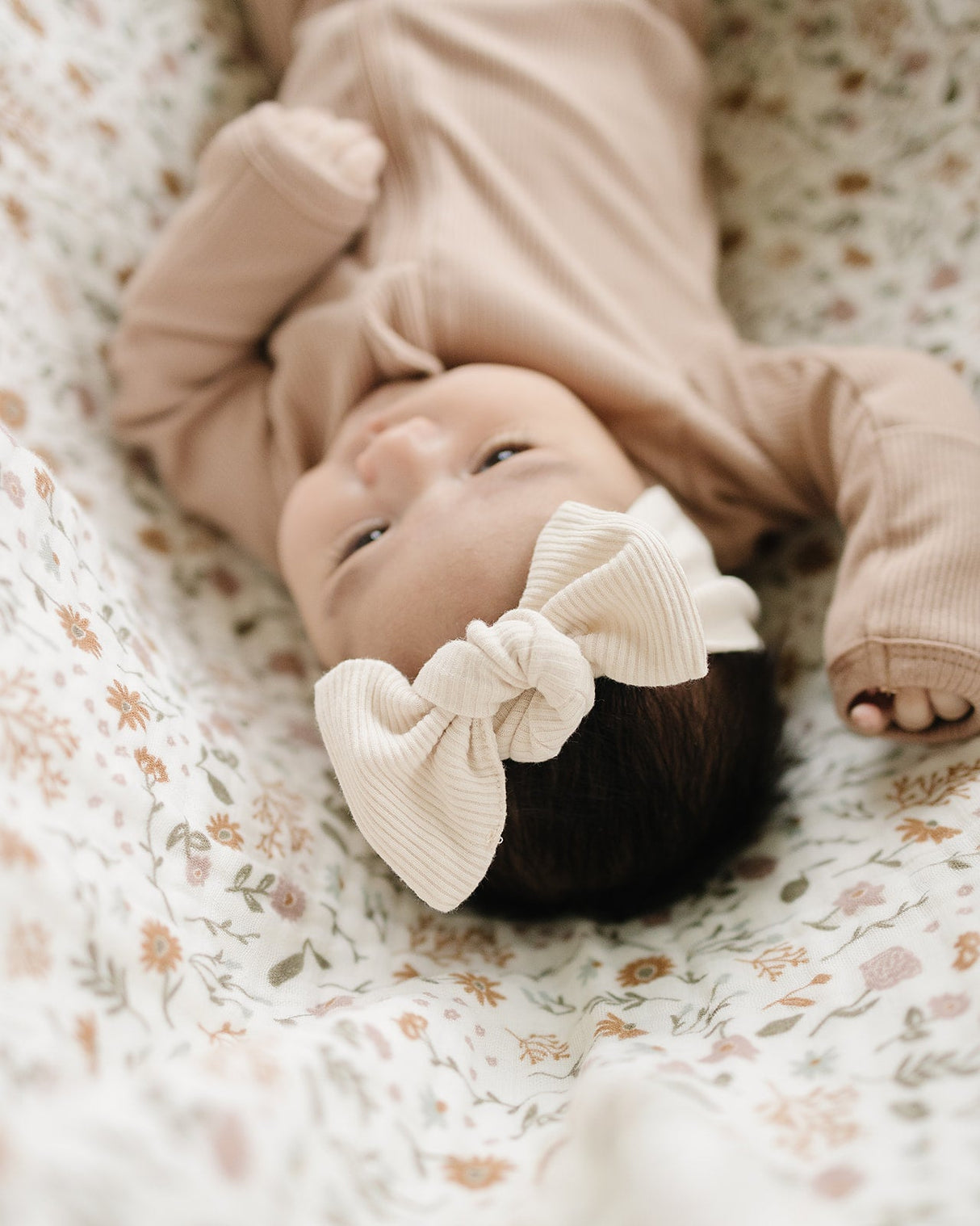 Vanilla Organic Cotton Ribbed Head Wrap - HoneyBug