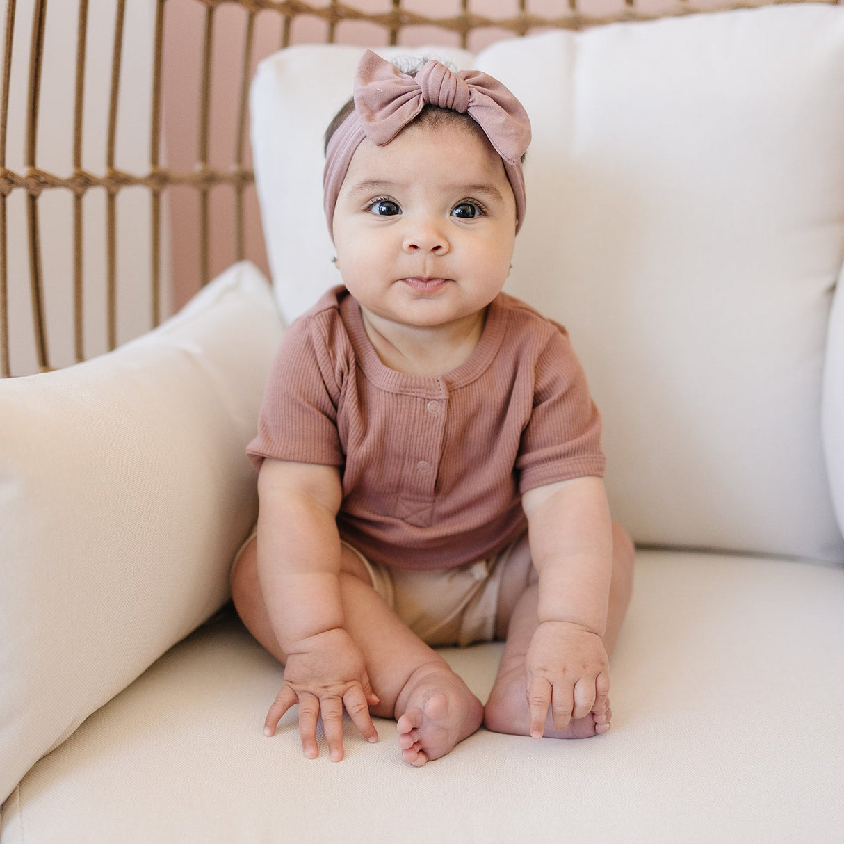 Dusty Rose Bamboo Head Wrap - HoneyBug