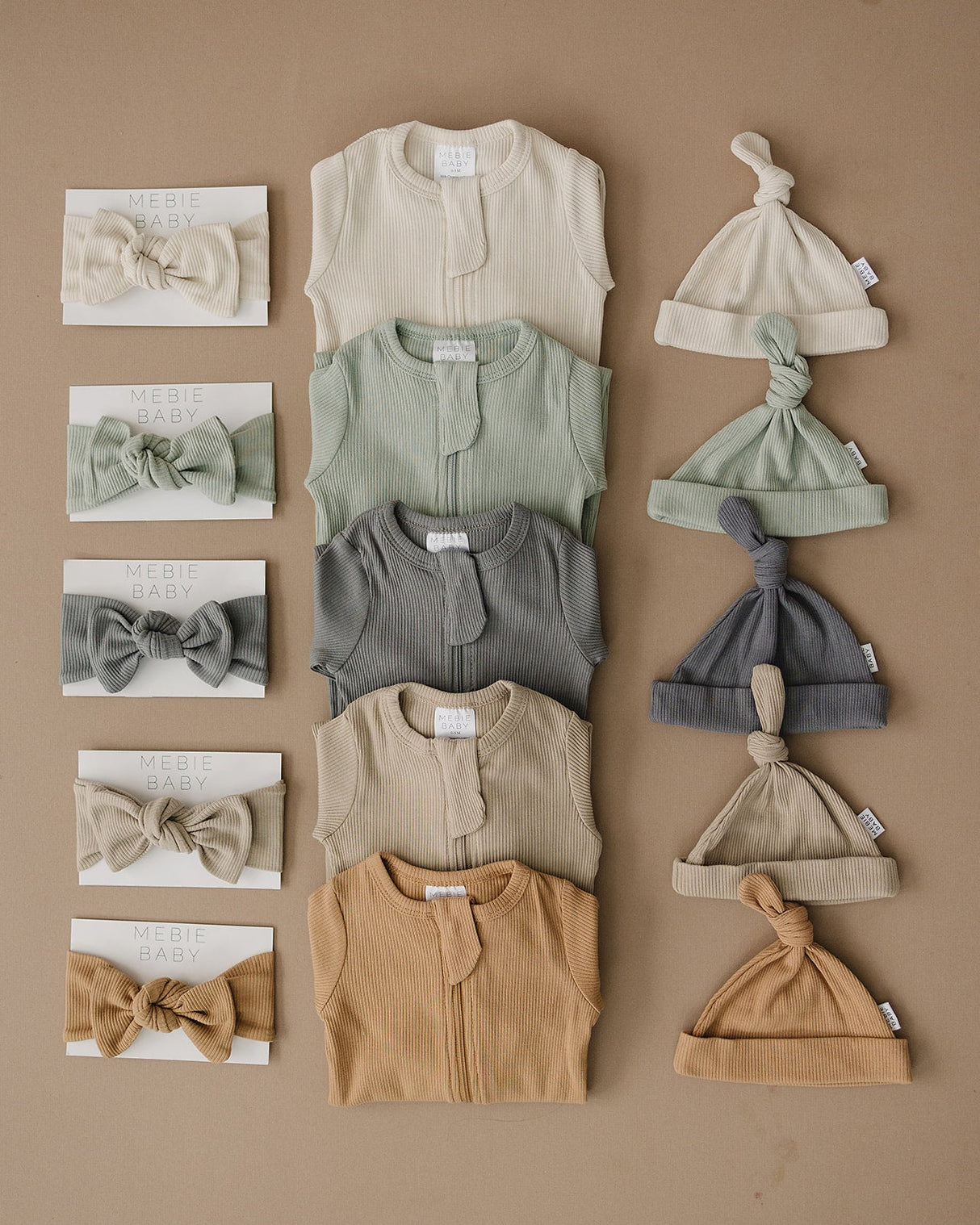 Oatmeal Organic Cotton Ribbed Snap - HoneyBug