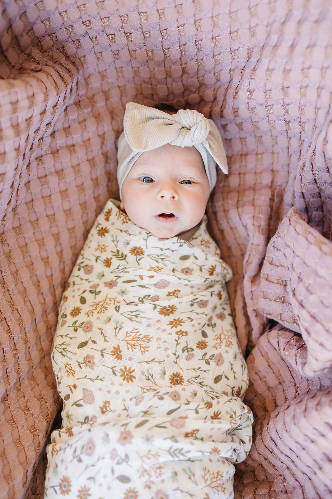Vanilla Organic Cotton Ribbed Head Wrap - HoneyBug