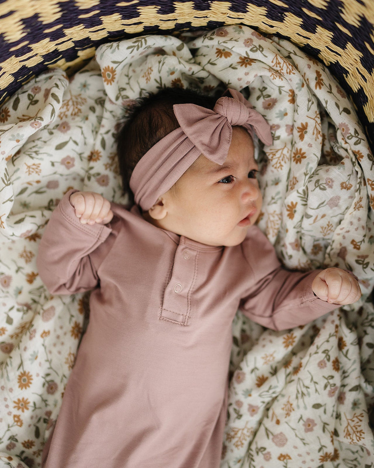 Dusty Rose Bamboo Head Wrap - HoneyBug