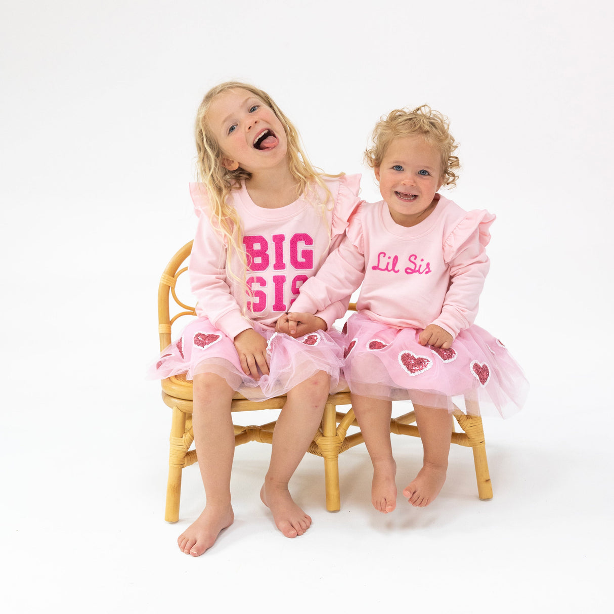 Ruffle Sweatshirt - Sibling Big Sis - HoneyBug
