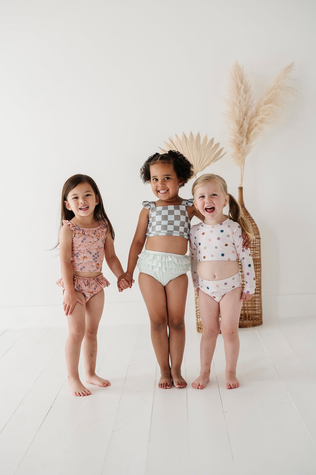 Girl's Two-Piece Crop Swimsuit - HoneyBug