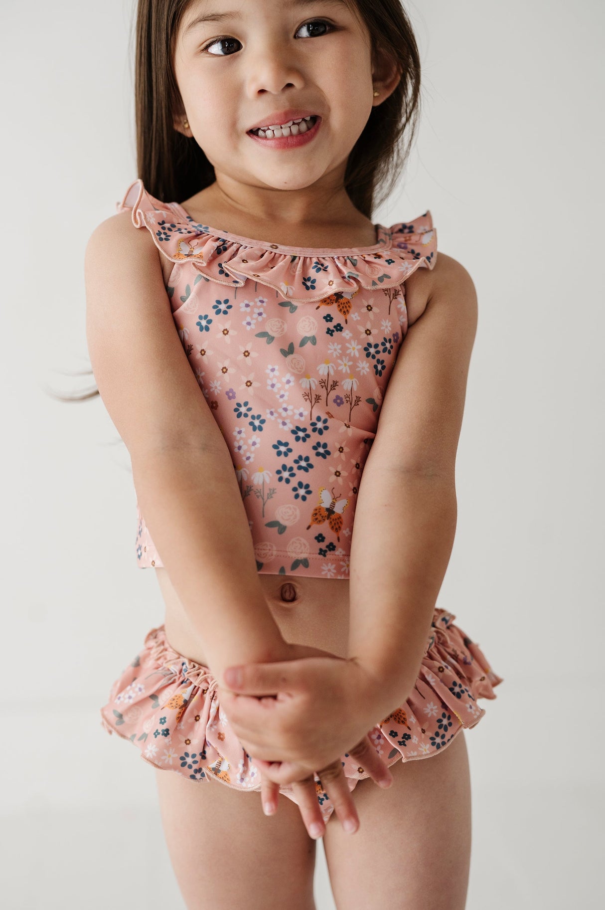 Girl's Two-Piece Tankini Swimsuit - HoneyBug