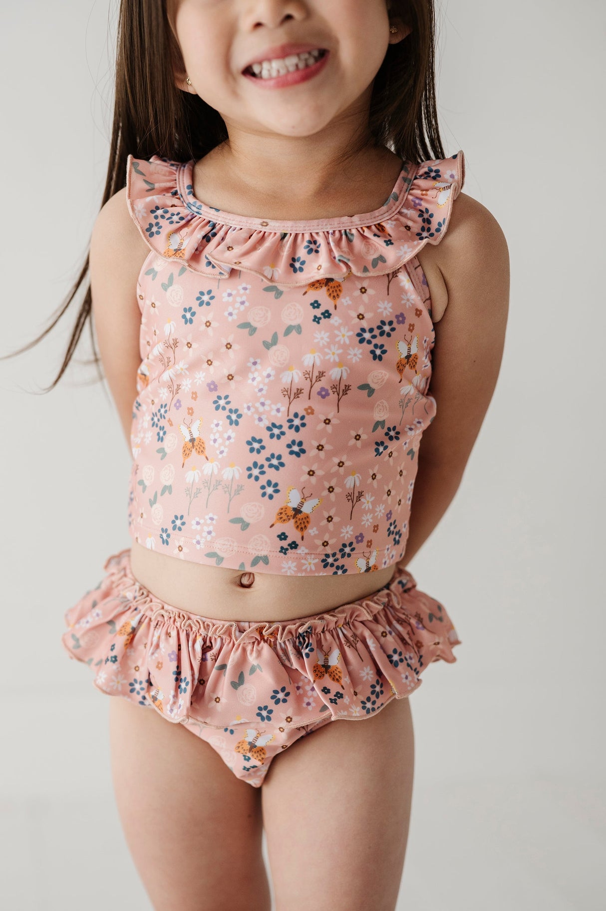 Girl's Two-Piece Tankini Swimsuit - HoneyBug