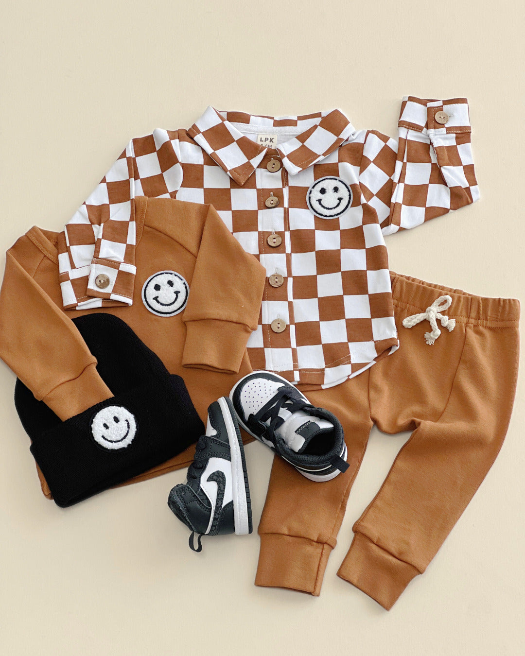 Lounge Set | Smiley Brown - HoneyBug