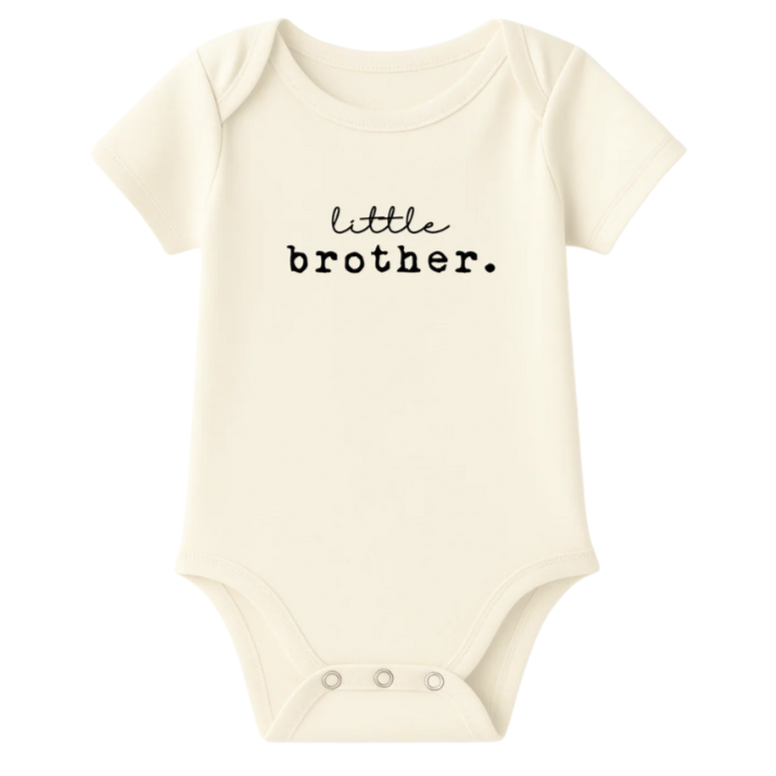 Little Brother Organic Cotton Short Sleeve Baby Bodysuit - HoneyBug