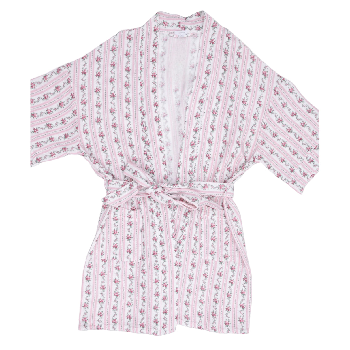 Winding Roses Stripe - Adult Kimono Robe