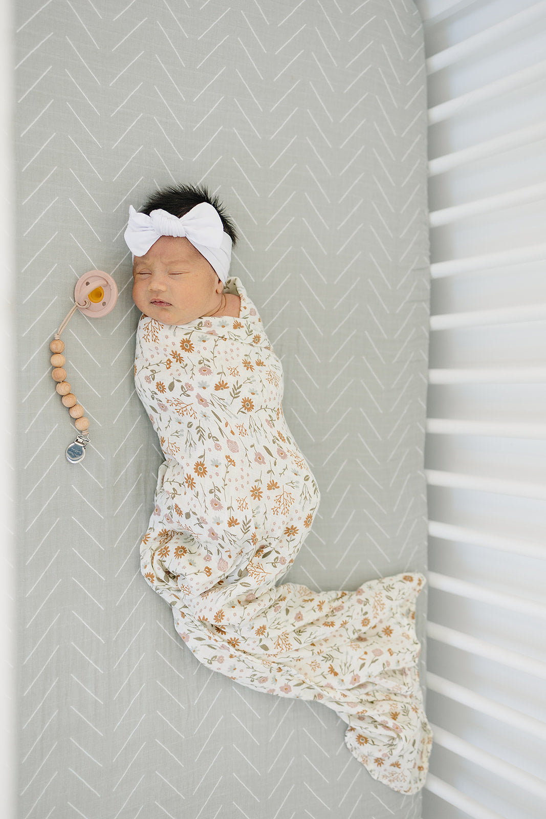 Desert Sage Muslin Crib Sheet - HoneyBug