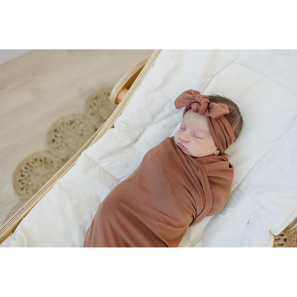Rust Bamboo Hat OR Head Wrap Set - HoneyBug