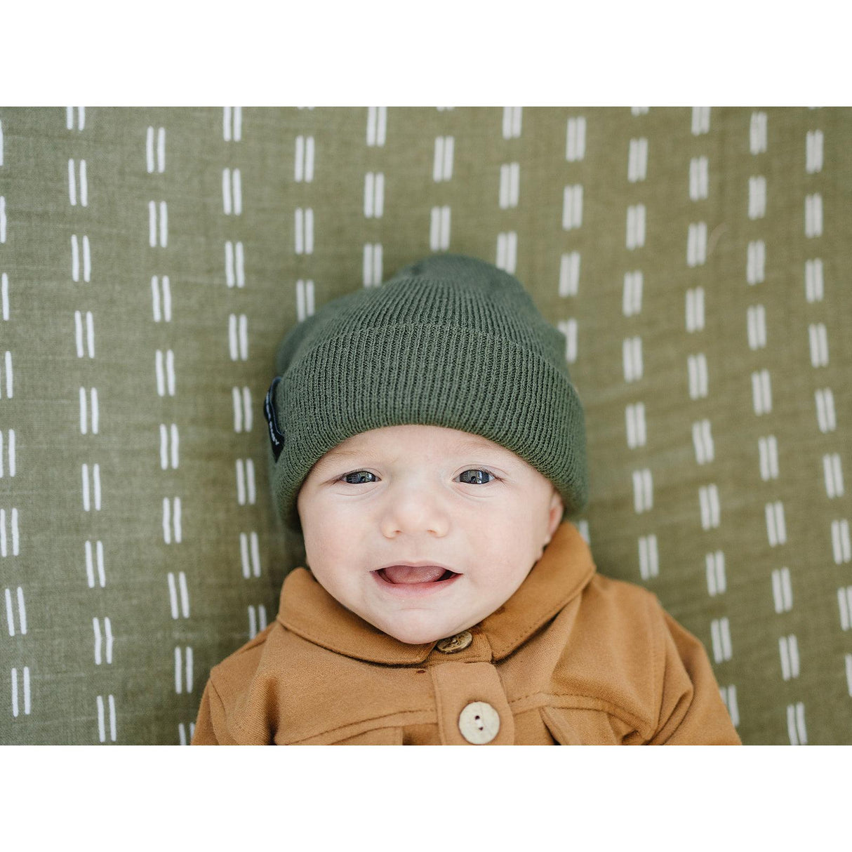 Green Mebie Baby Beanie - HoneyBug