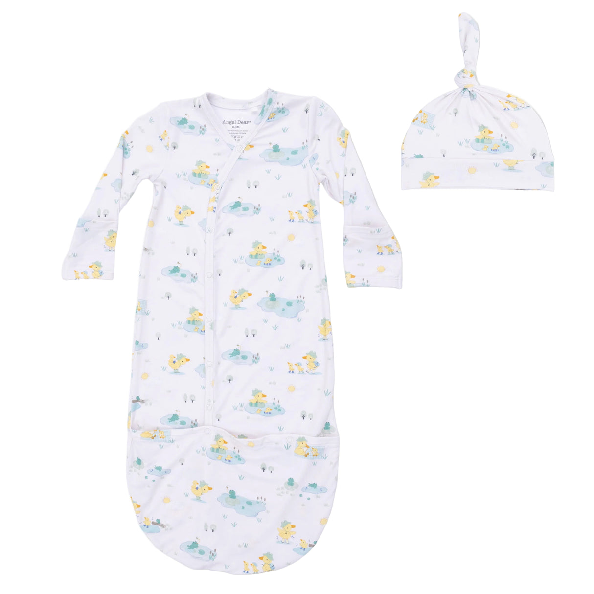 Frog and Duck Pond - Bundle Gown & Knotted Hat