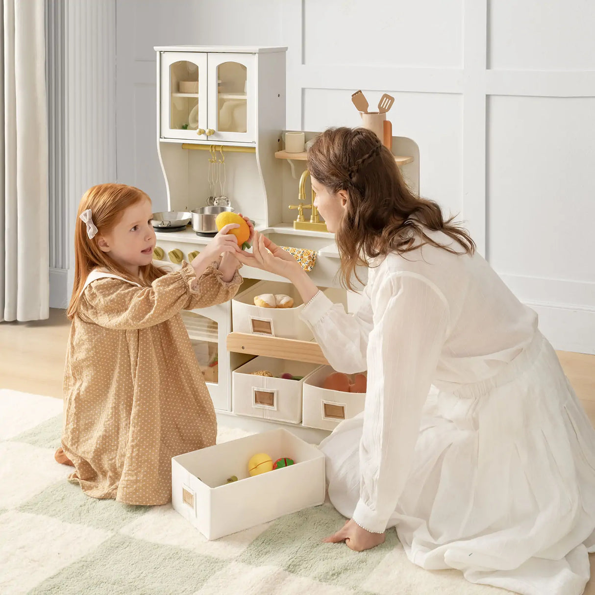 Tiny Land® Serenity Play Kitchen - Cream - HoneyBug