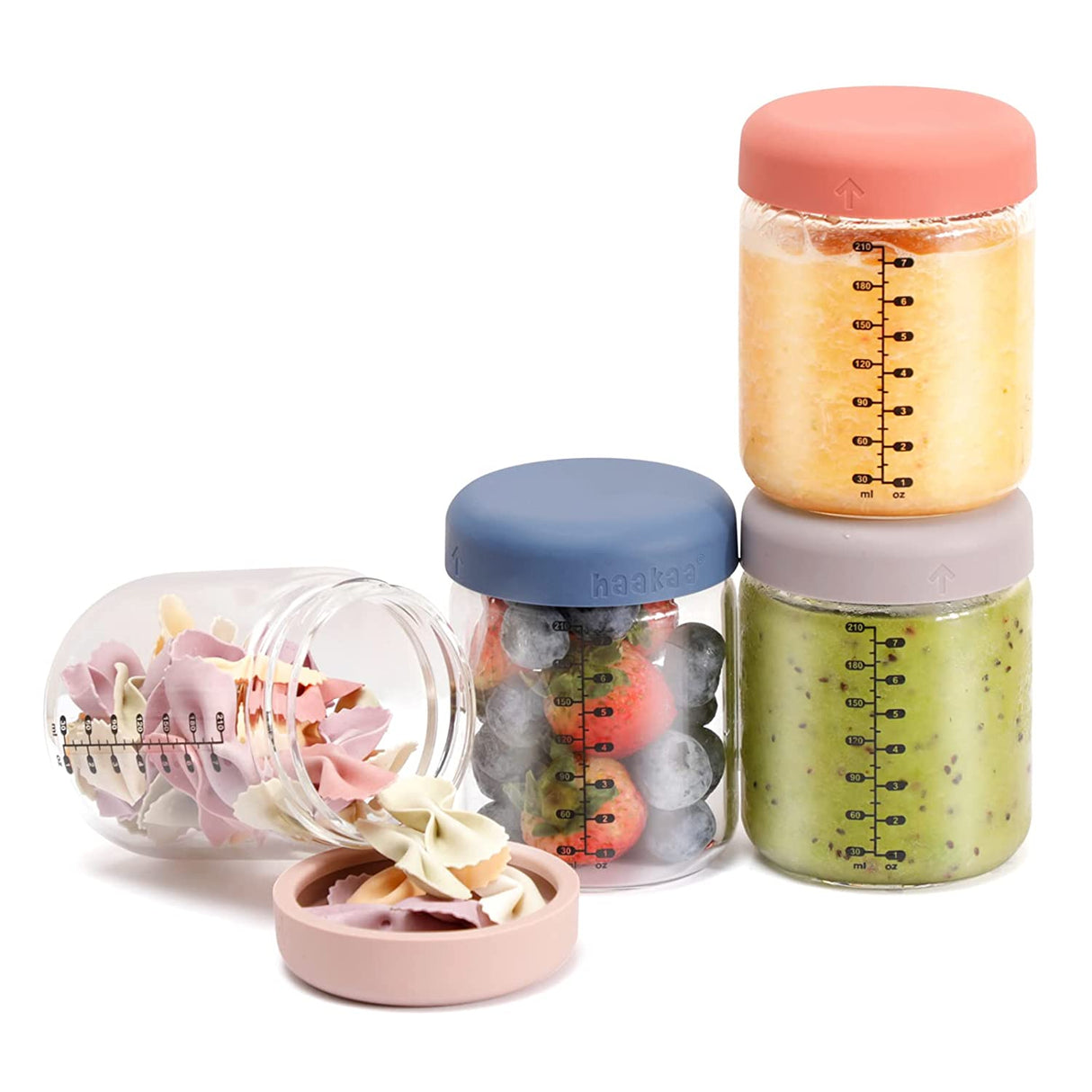 Haakaa Sealed Glass Storage Jar Set - HoneyBug