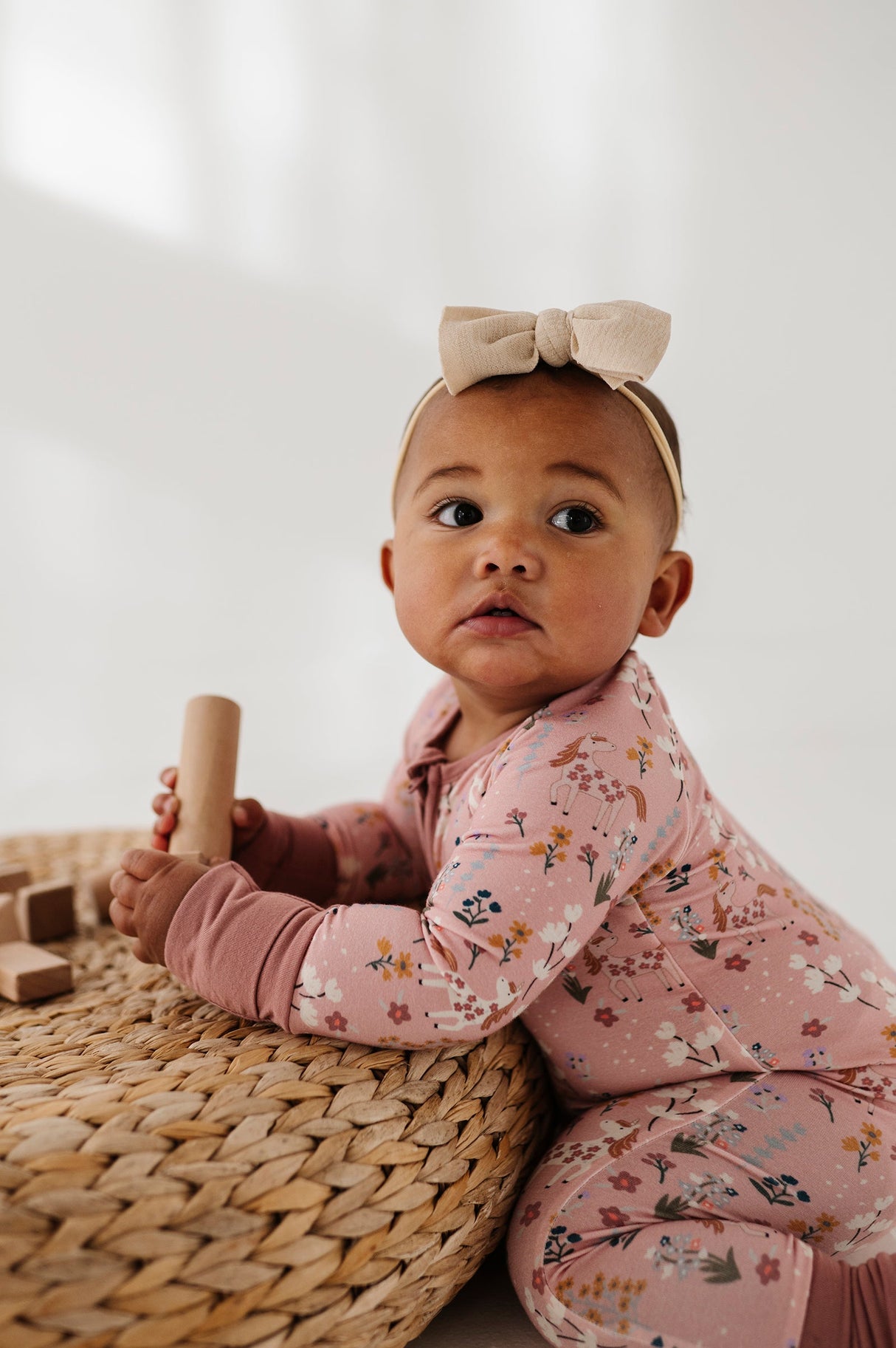 Long Sleeve Zip Romper - HoneyBug