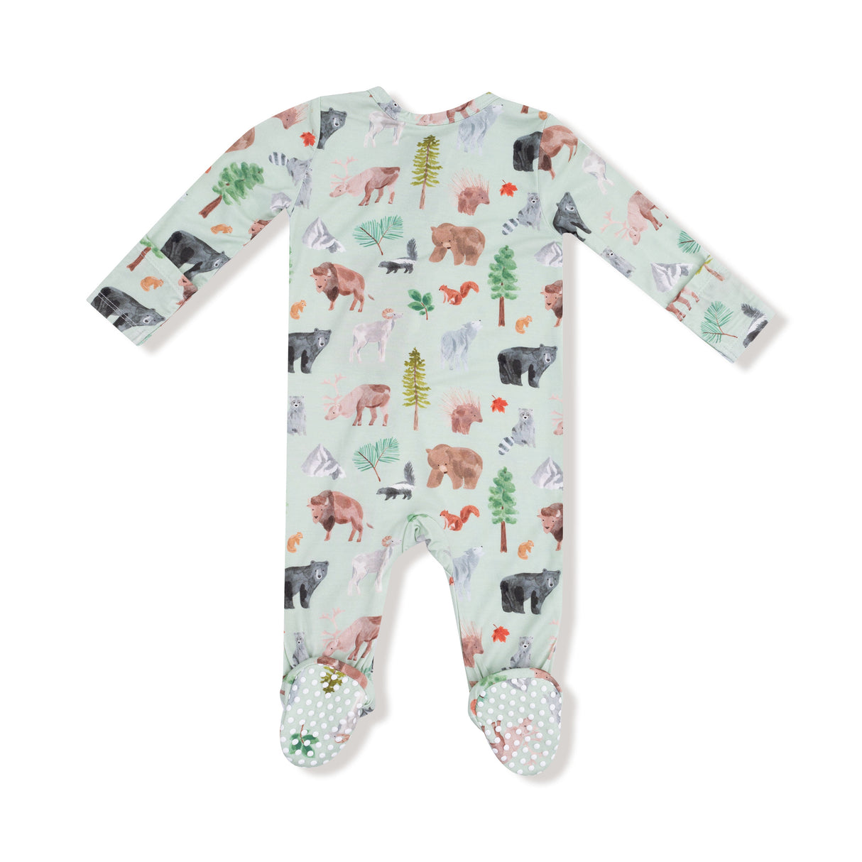 2 Way Zipper Footie - American Woodland Animals - HoneyBug