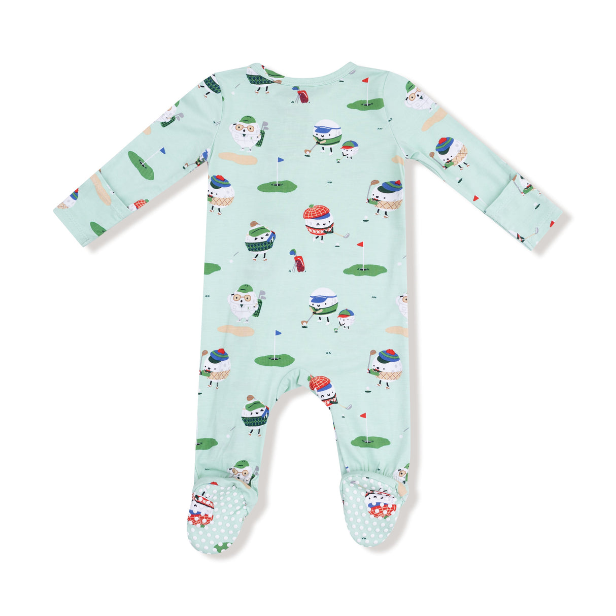 2 Way Zipper Footie - Golf Pros - Green - HoneyBug