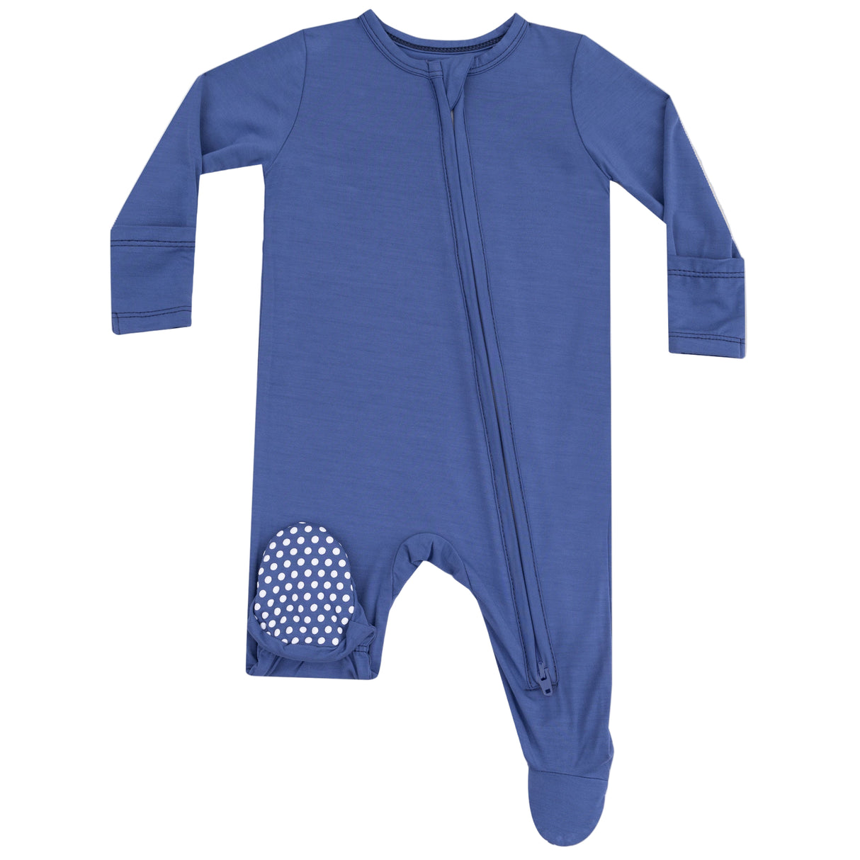 2 Way Zipper Footie - Gray Blue - HoneyBug