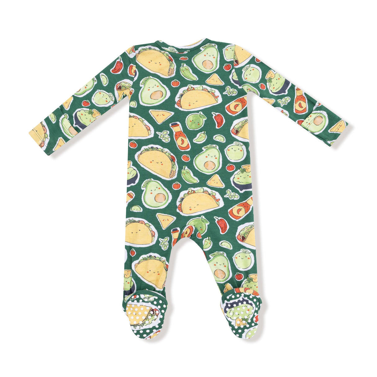 2 Way Zipper Footie - Happy Tacos - HoneyBug