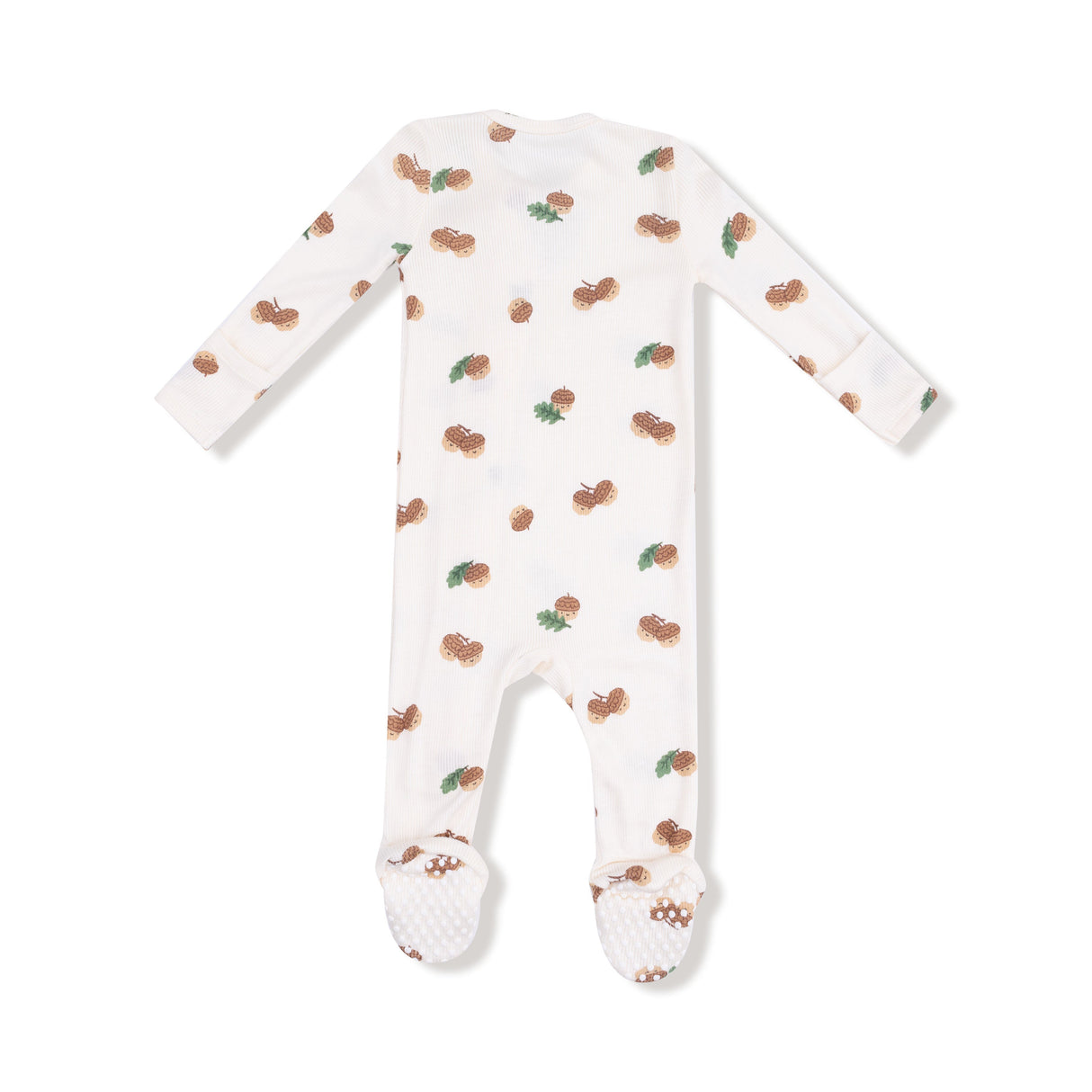 2 Way Zipper Footie - Tiny Acorns - HoneyBug