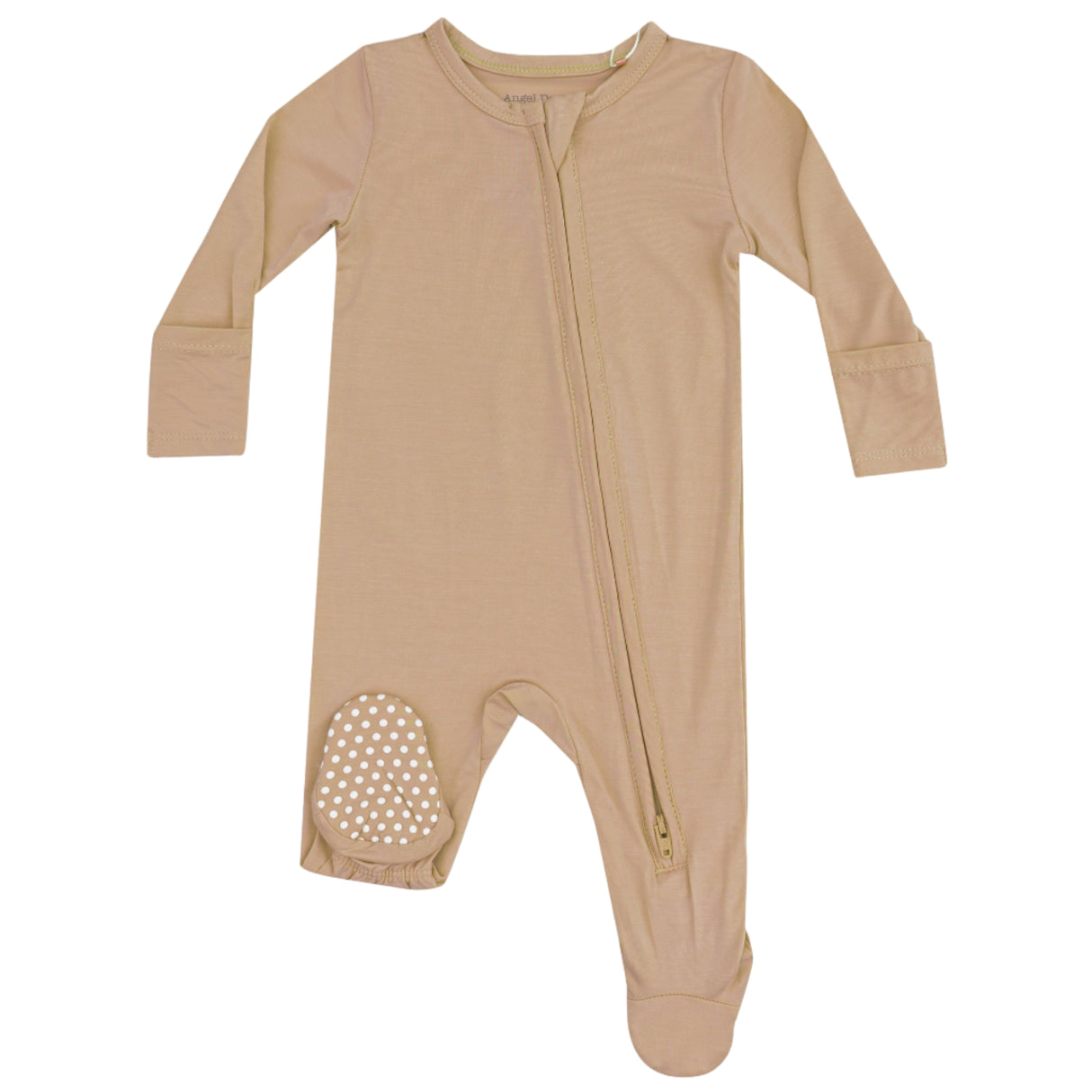 2 Way Zipper Footie - Tan - HoneyBug