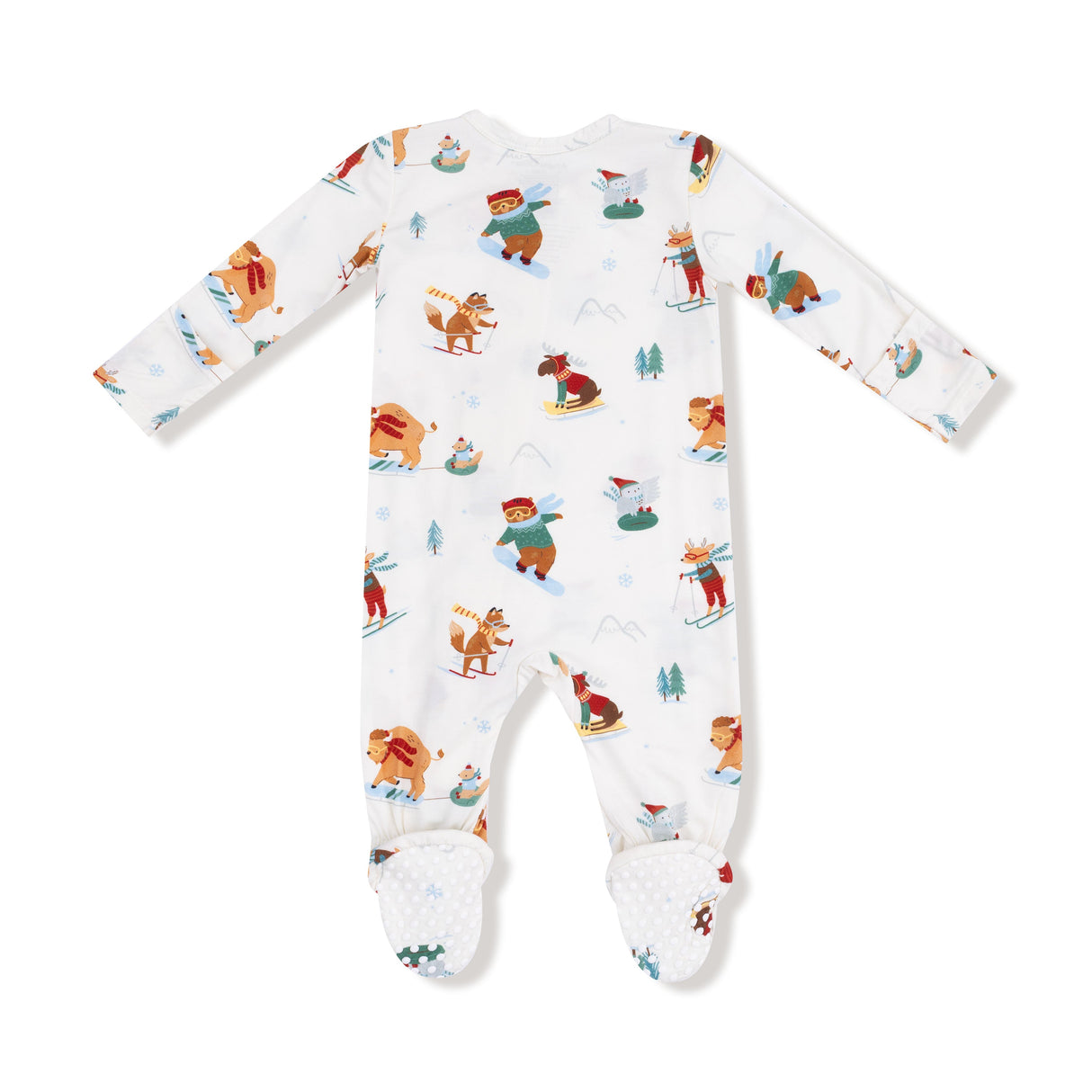 2 Way Zipper Footie - Winter Animal Sports - HoneyBug