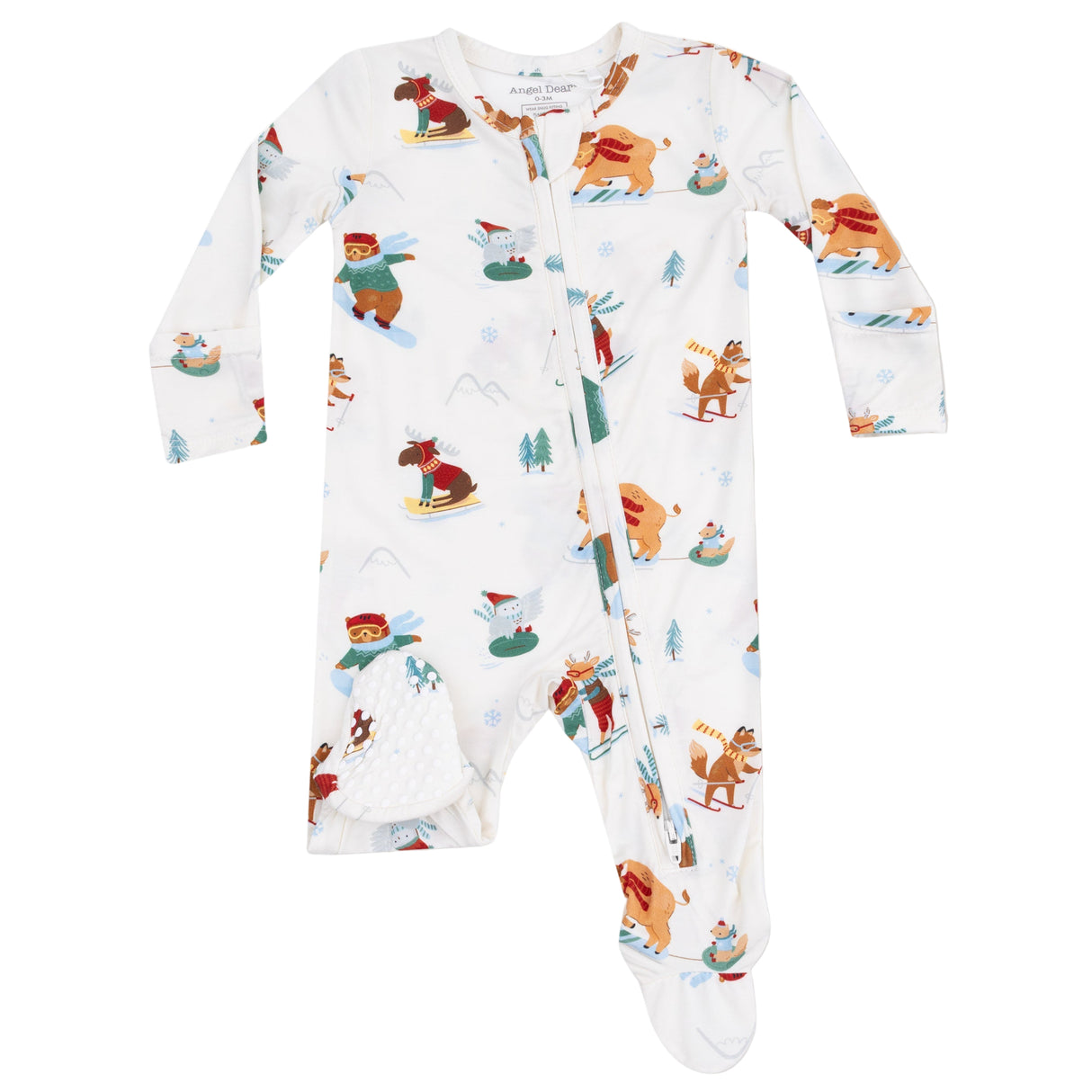2 Way Zipper Footie - Winter Animal Sports - HoneyBug