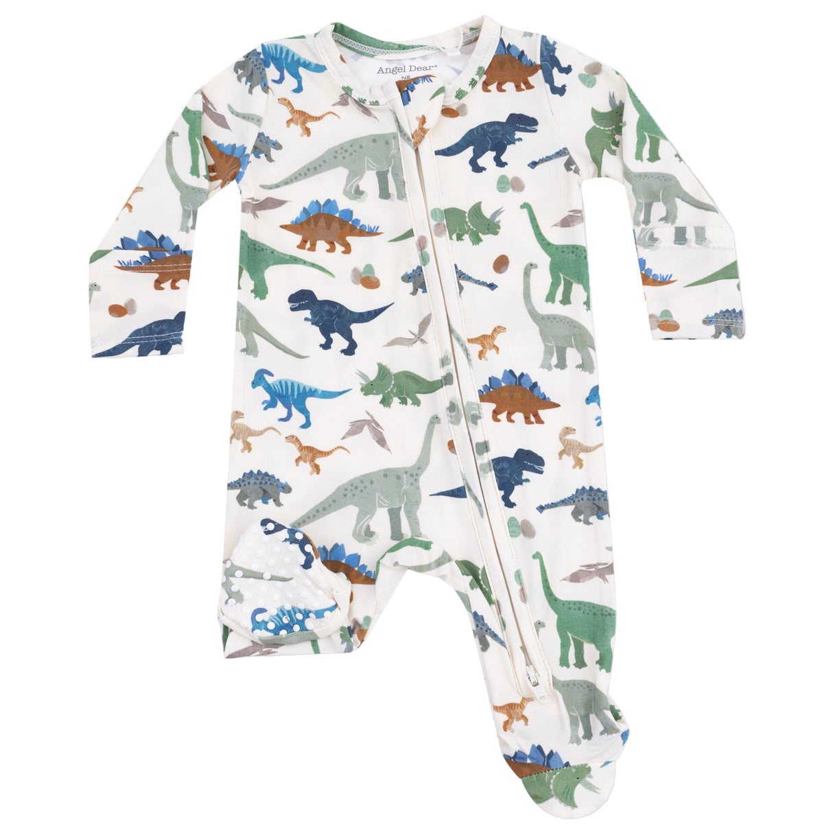 2 Way Zipper Footie - Washy Dinos - HoneyBug