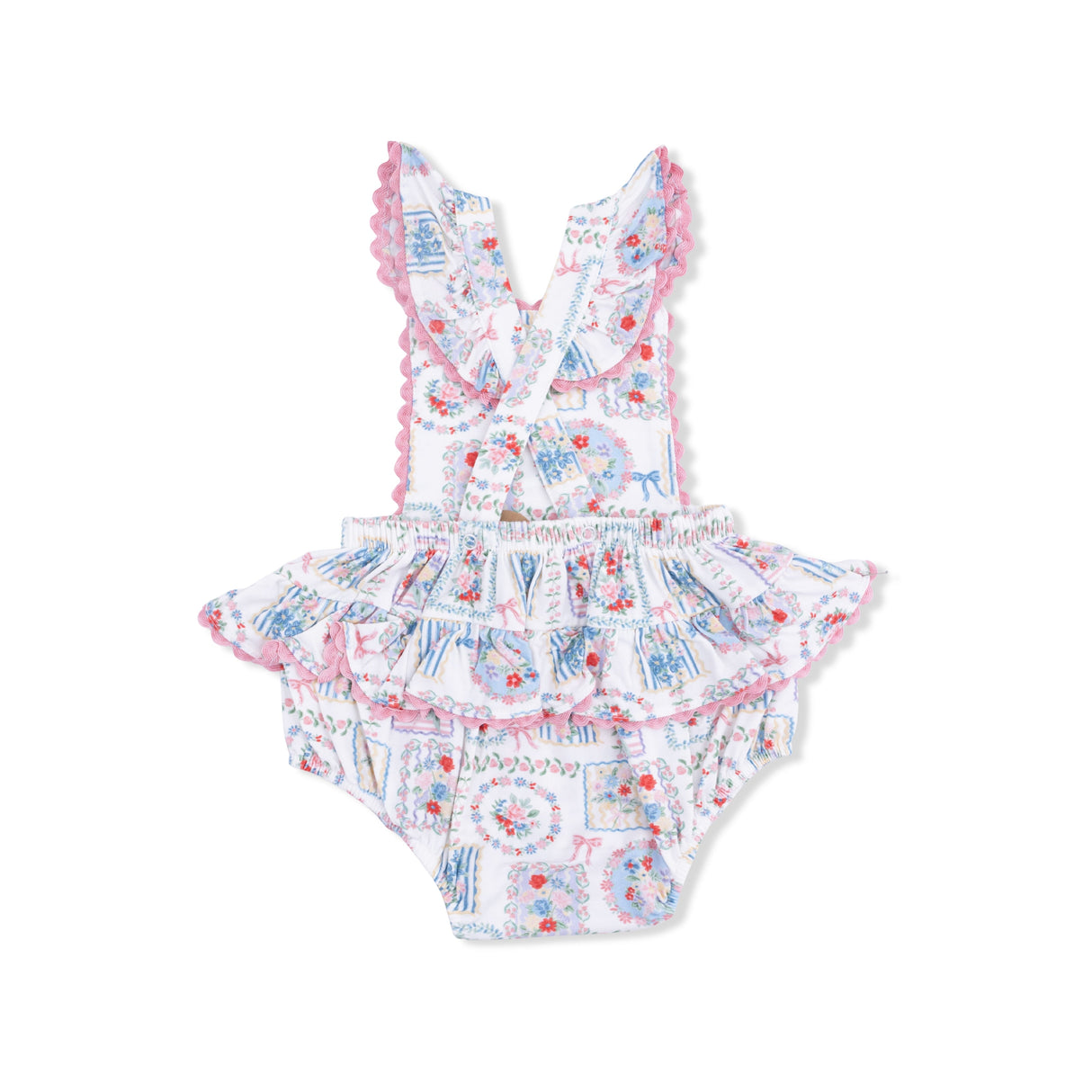 Julep's Floral Patchwork - Ric Rac Ruffle Sunsuit