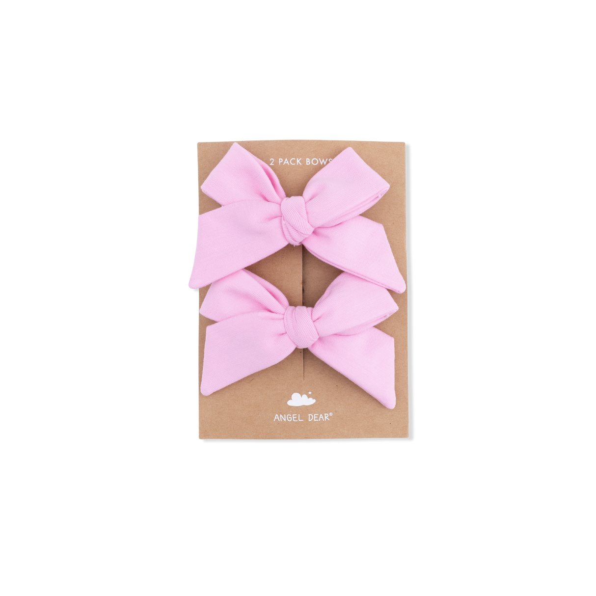 Solid Pink Frosting - 2 Pack Bow Clips