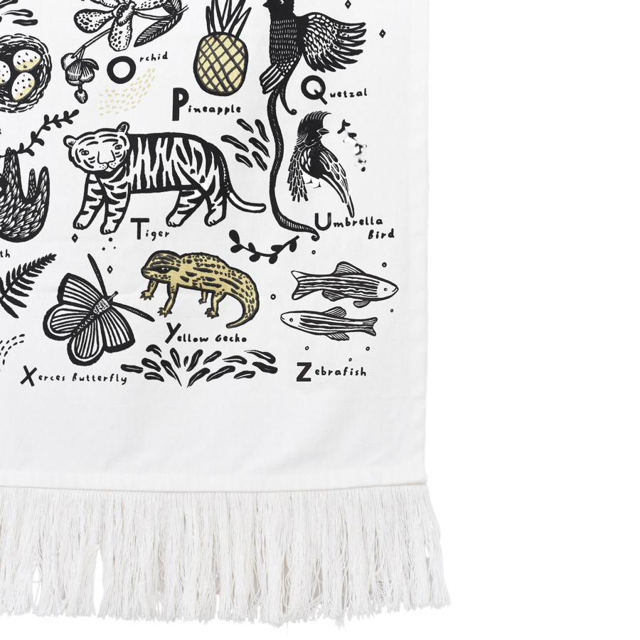 Jungle Alphabet Printed Tapestry - HoneyBug
