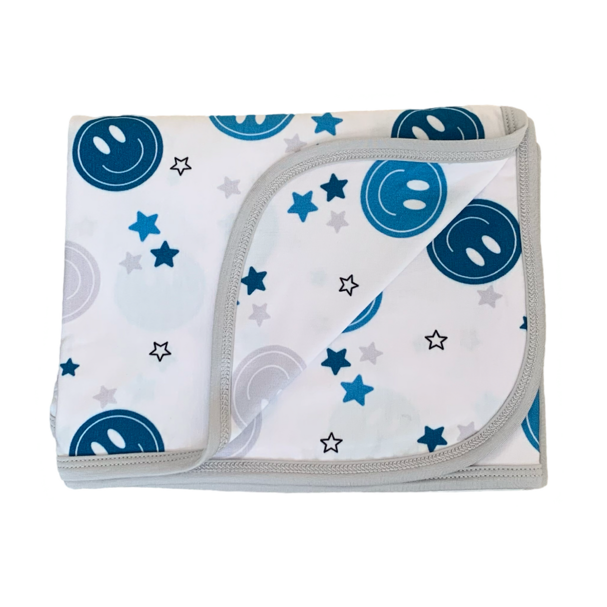 Blue Smiley Blanket