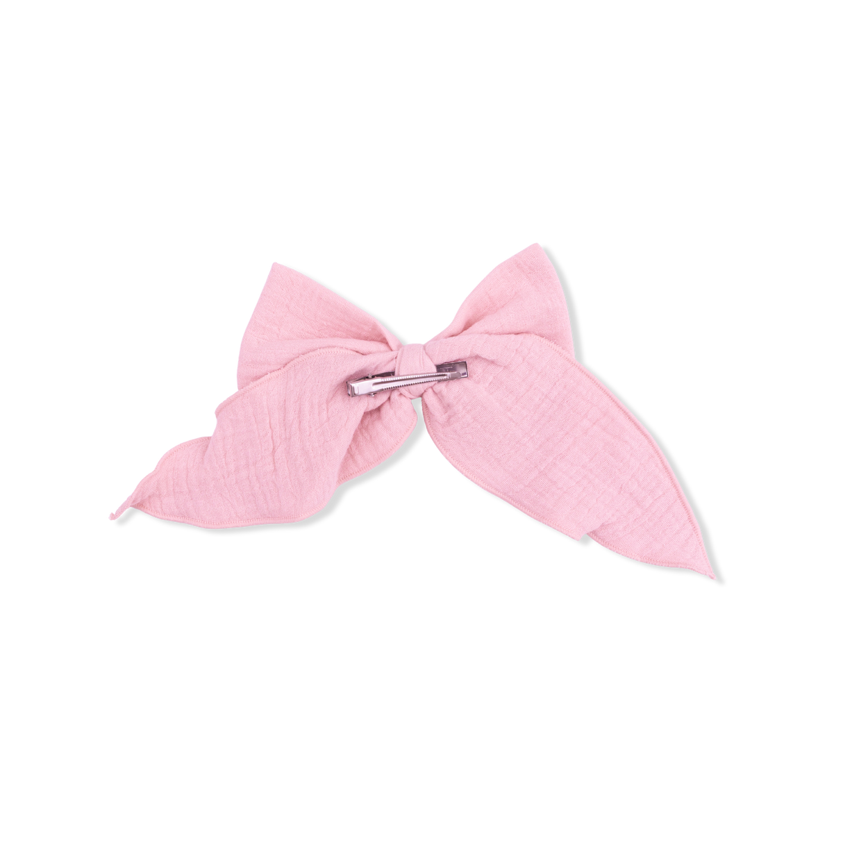 Solid Muslin Poignant Pink - Large Bow