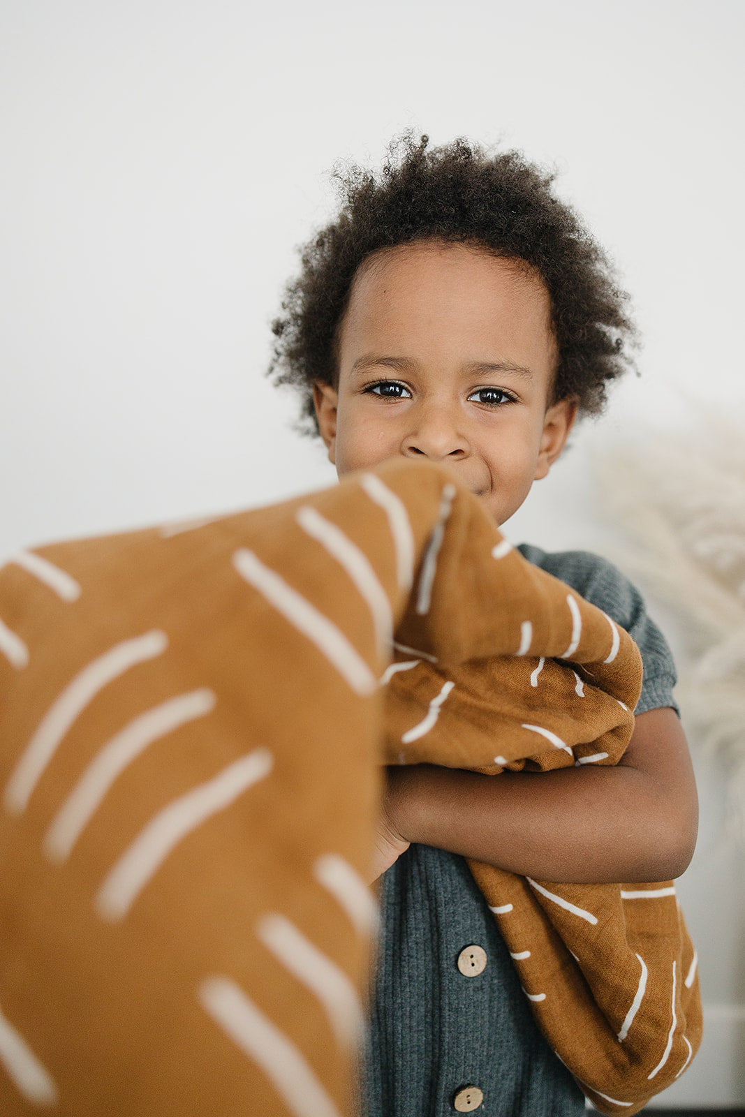 Mustard Mudcloth Muslin Quilt - HoneyBug