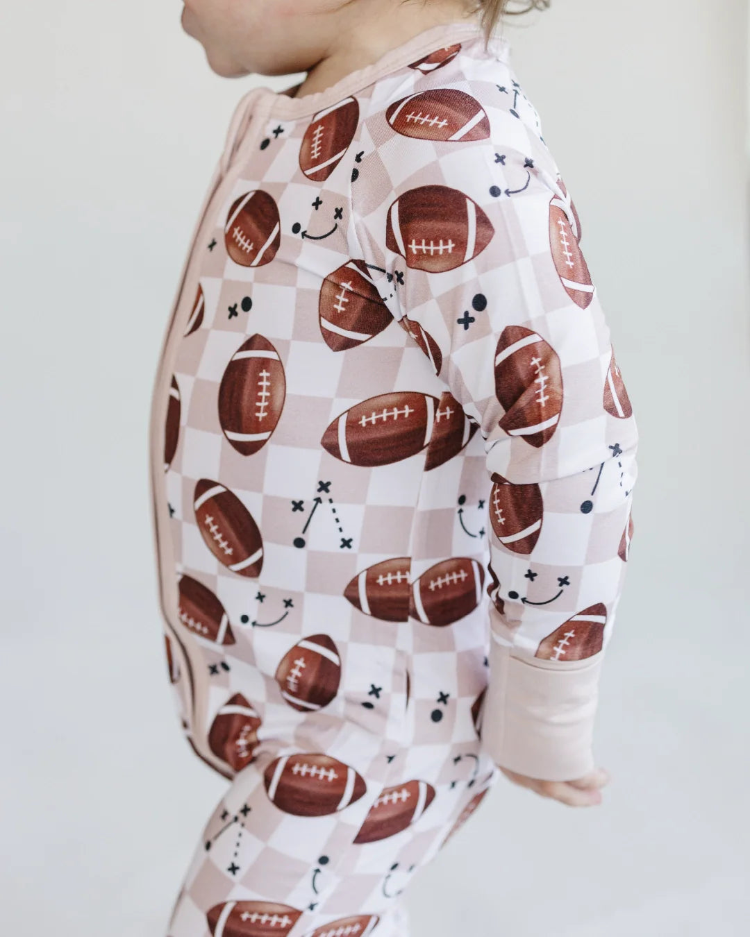 Bamboo Zip Romper | Game Day - HoneyBug