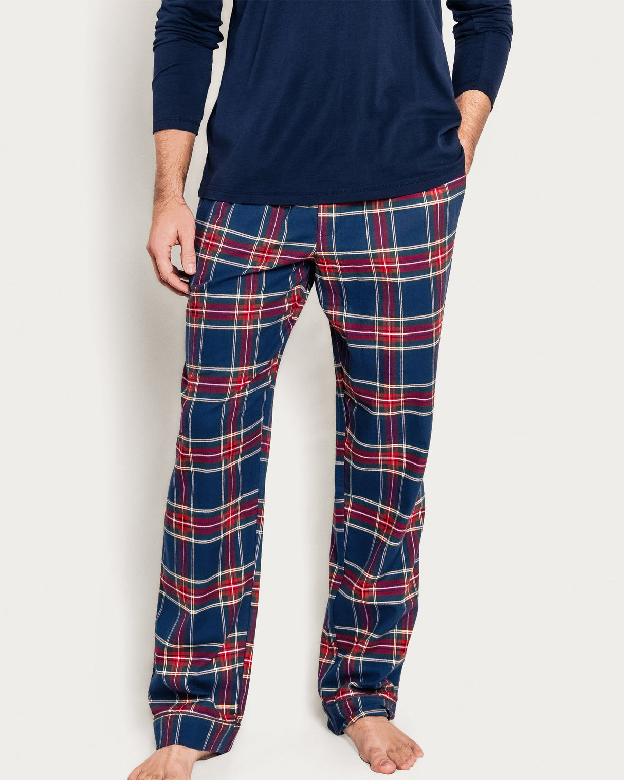 Men's Brushed Twill Pajama Pant in Windsor Tartan - HoneyBug