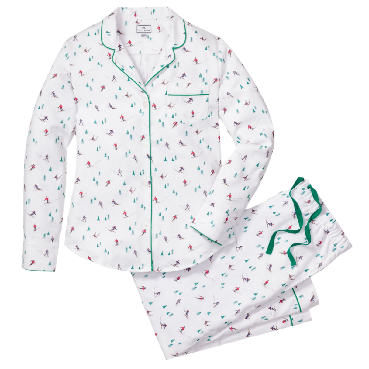 Women's Flannel Pajama Set in Aprรจs Ski - HoneyBug