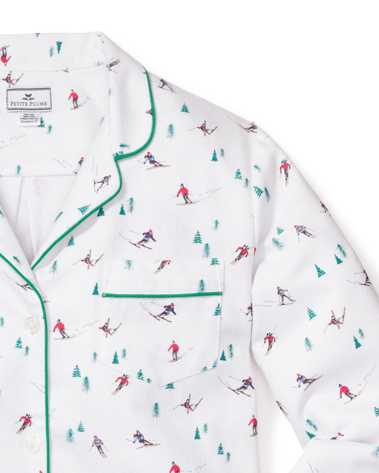 Women's Flannel Pajama Set in Aprรจs Ski - HoneyBug