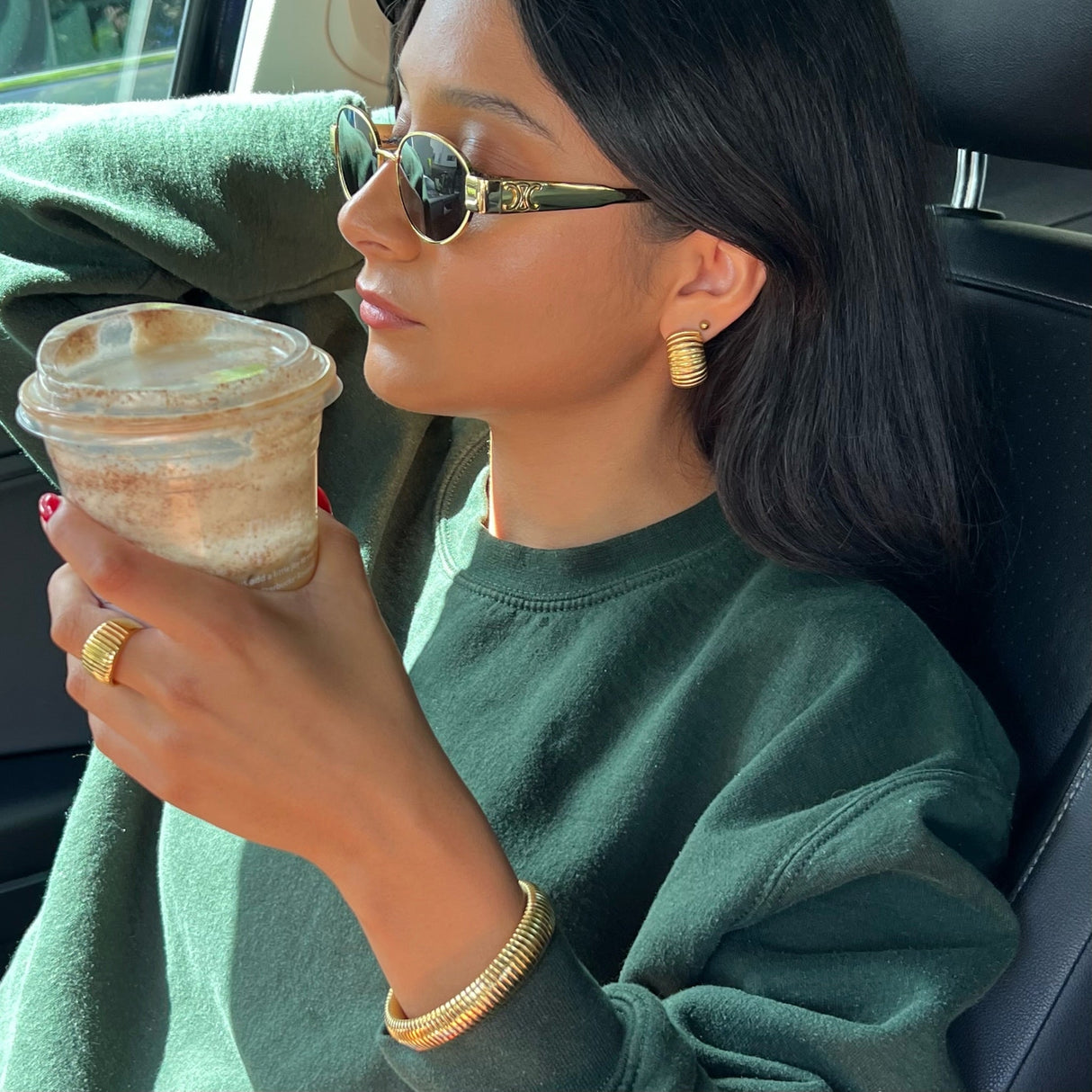 Morena Small Beaded Stud Earring - HoneyBug