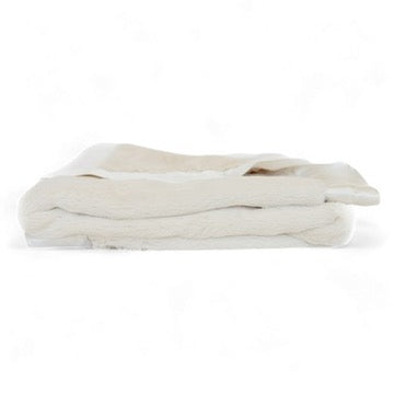 Luxury Satin Border Blanket - Ivory