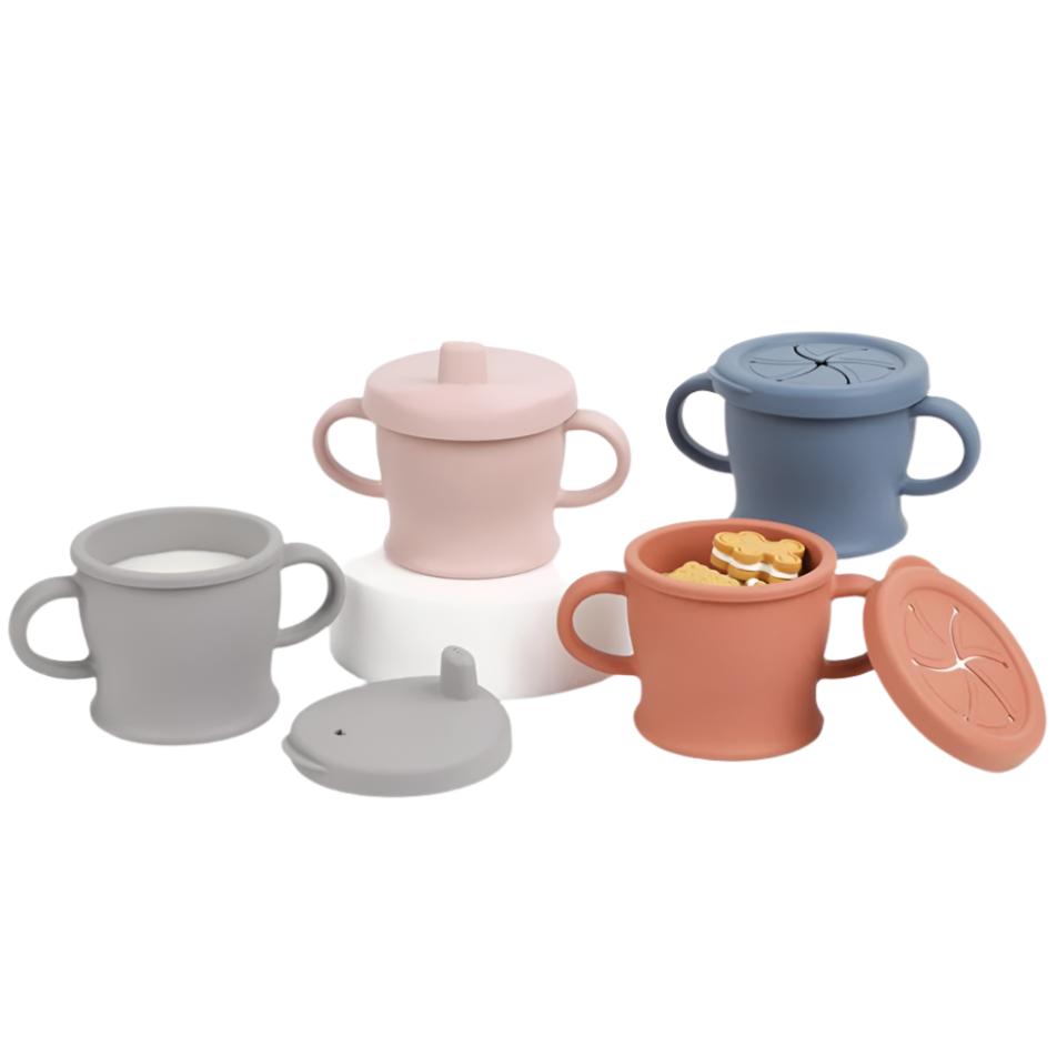Haakaa Silicone Sip-N-Snack Cup 8 oz - HoneyBug