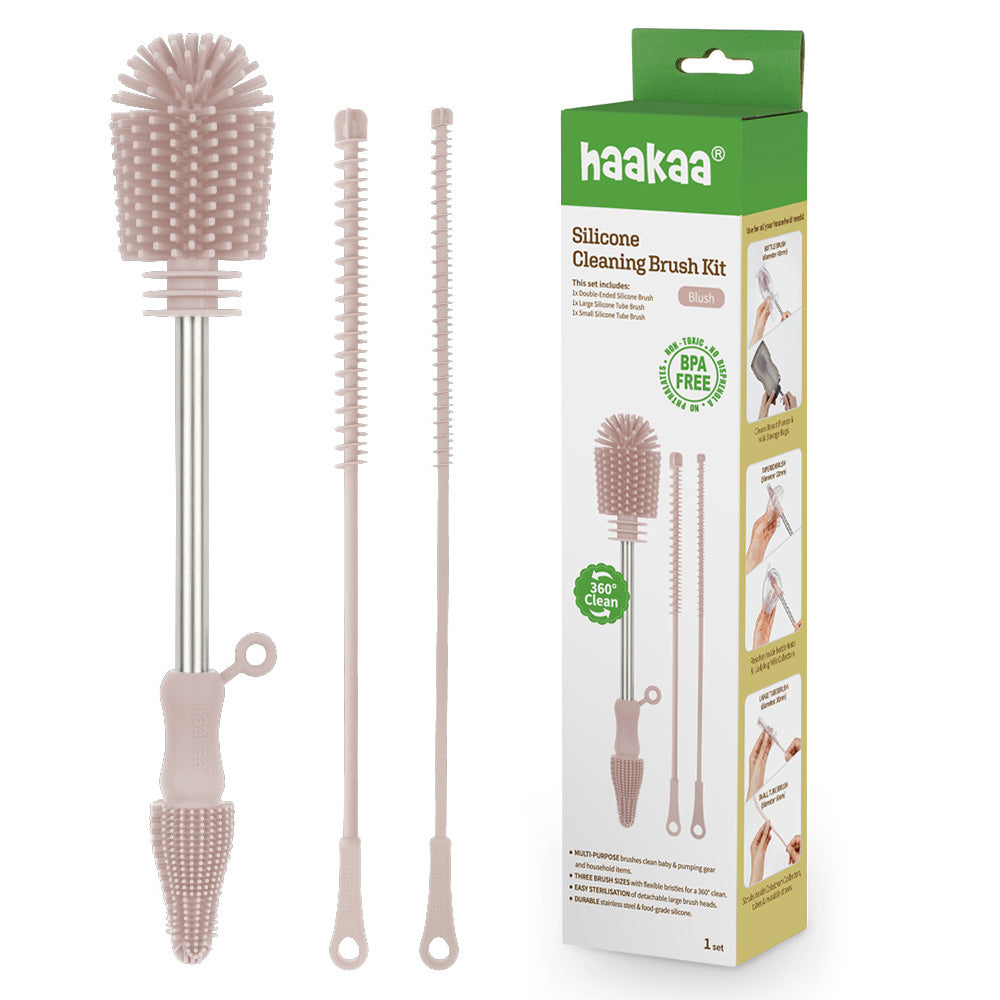 Haakaa Silicone Cleaning Brush Kit - HoneyBug