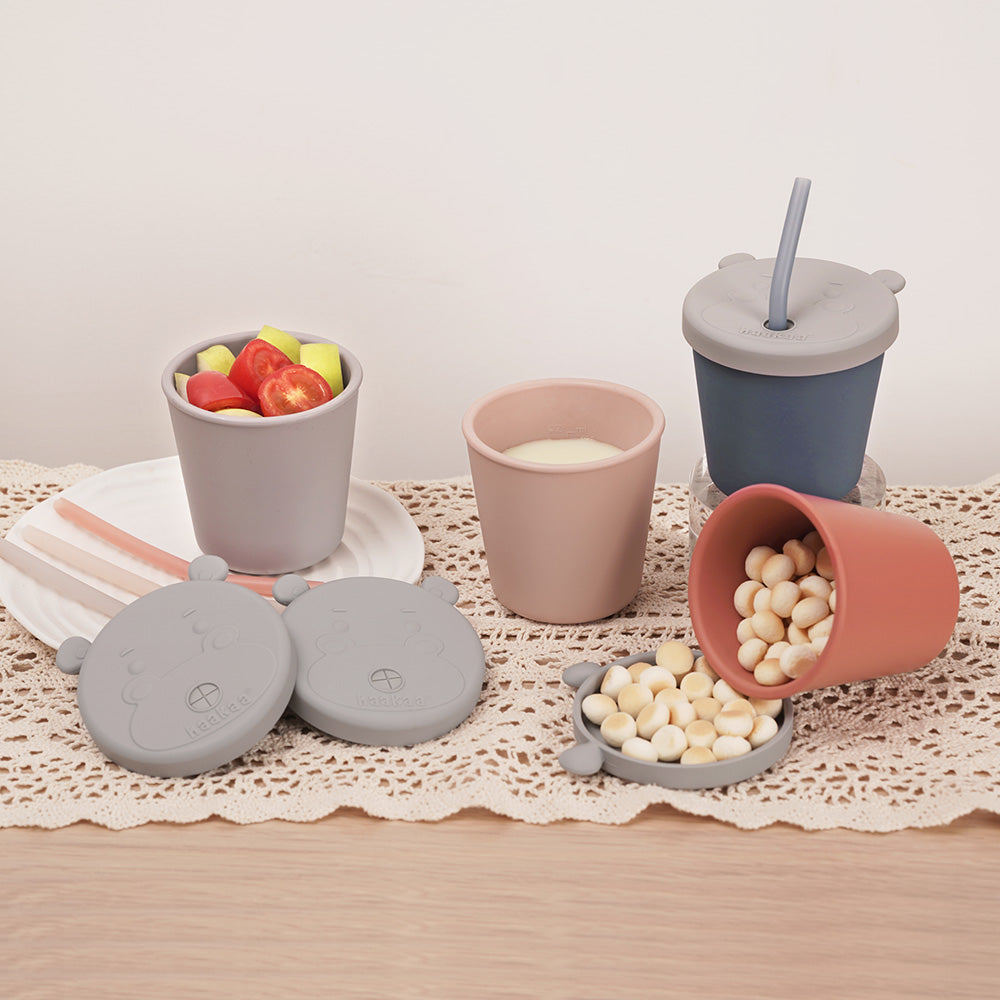 Haakaa Jolly Hippo Silicone Sippy Cup 1 pk - HoneyBug