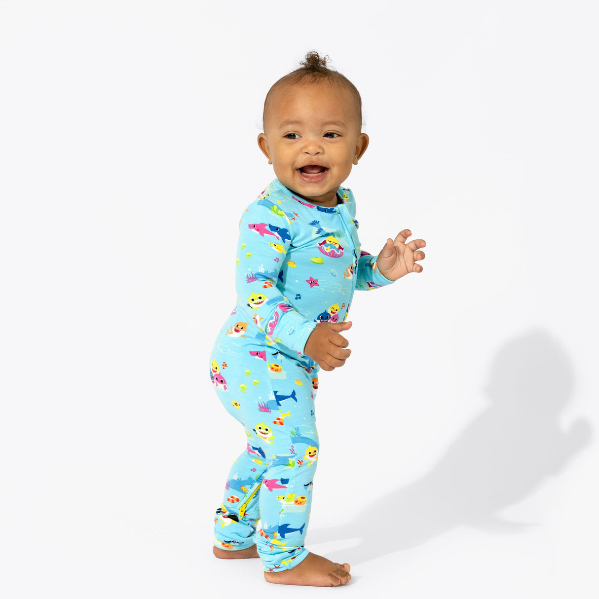 Baby Shark Bamboo Convertible Footie - HoneyBug