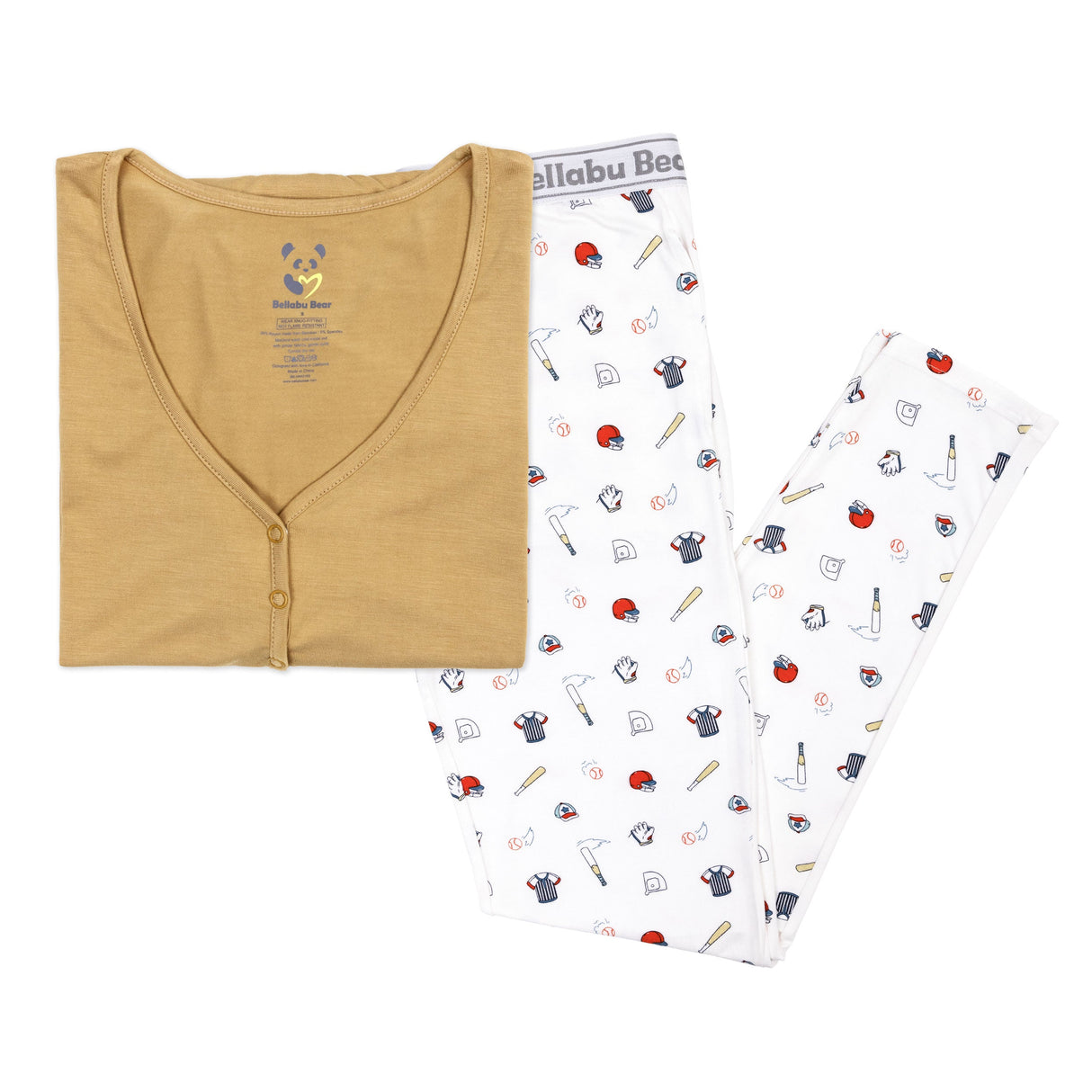 Baseball Bamboo Women's Pajama Set - HoneyBug
