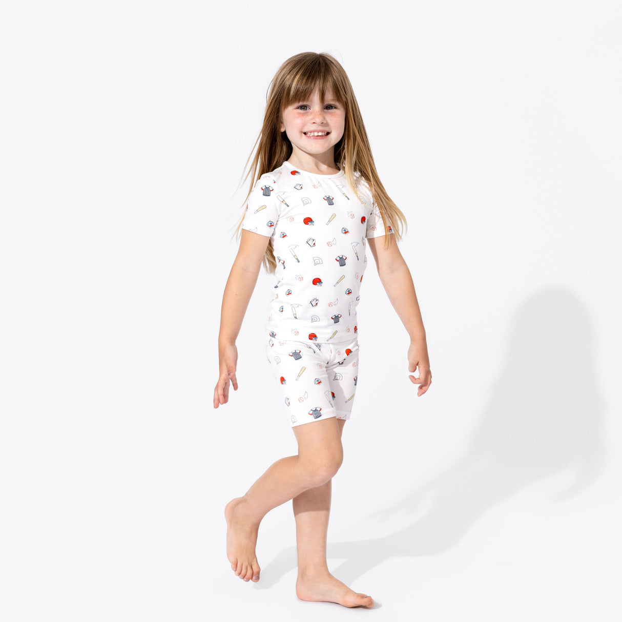 Baseball Bamboo Kids Pajama Short Set - HoneyBug
