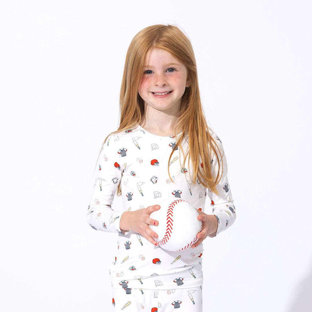 Baseball Bamboo Kids Pajamas - HoneyBug