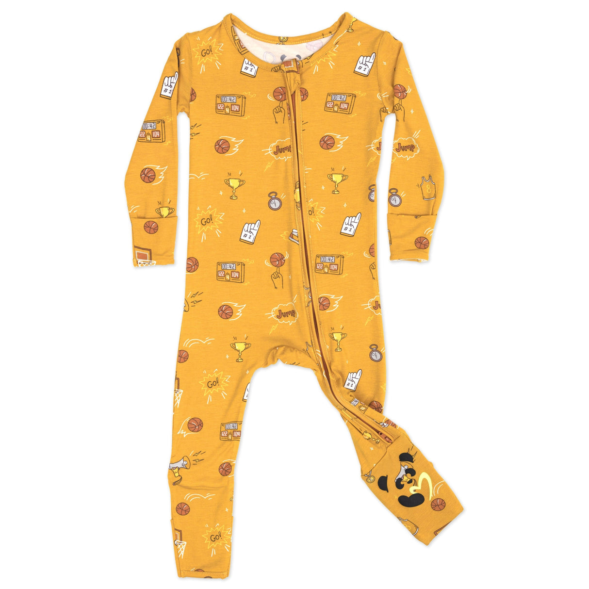 Basketball Bamboo Convertible Footie - HoneyBug