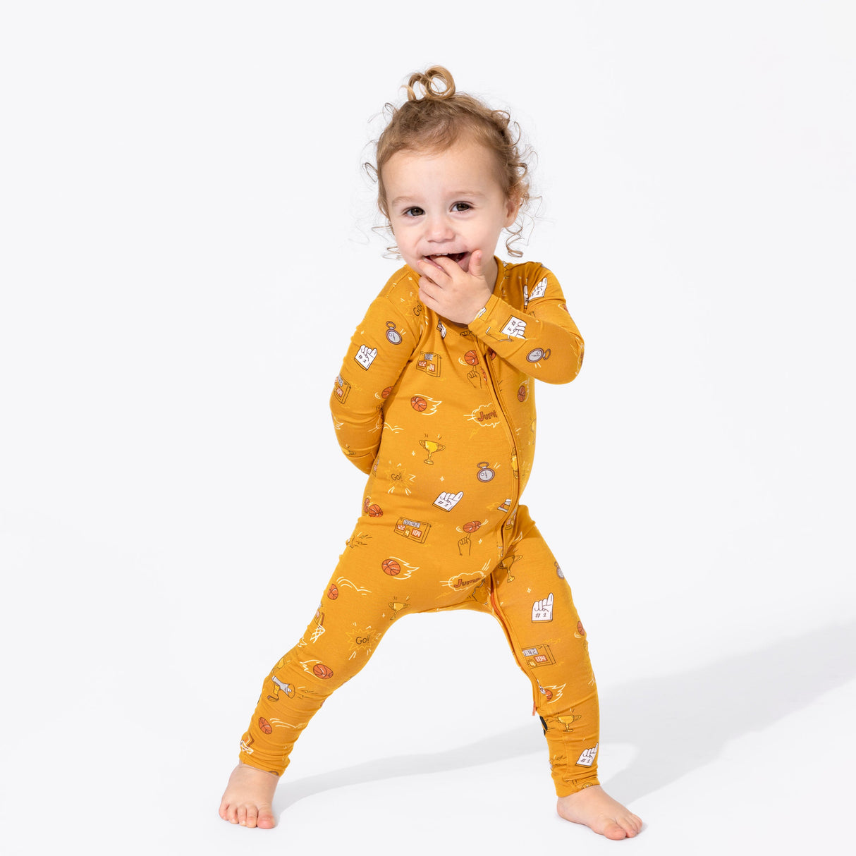 Basketball Bamboo Convertible Footie - HoneyBug